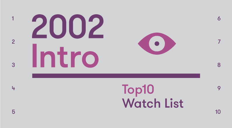 Introduction – 2002 Top10 Watch List