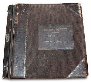 1909 Vancouver Building Permit Book