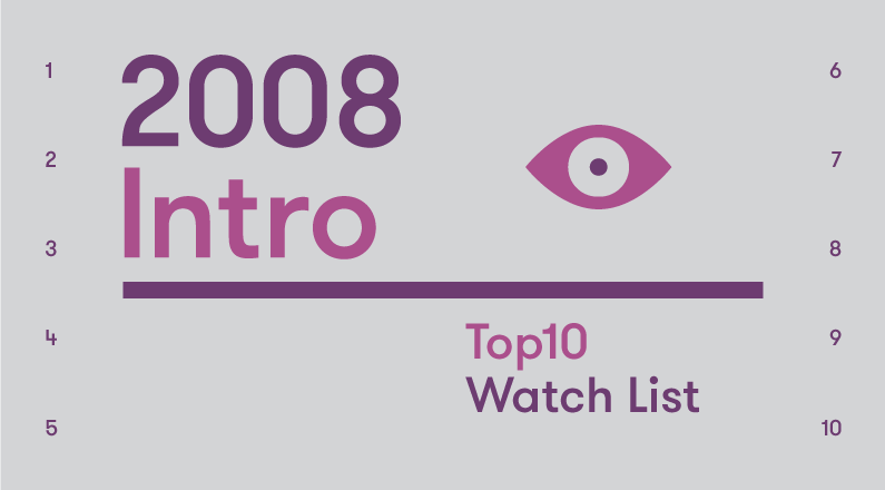 Introduction – 2008 Top10 Watch List