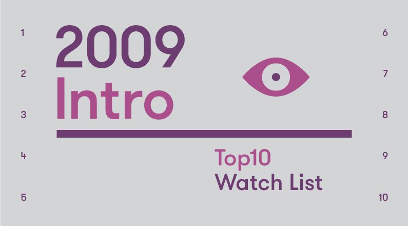 Introduction – 2009 Top10 Watch List