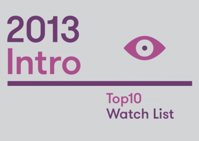 Introduction – 2013 Top10 Watch List